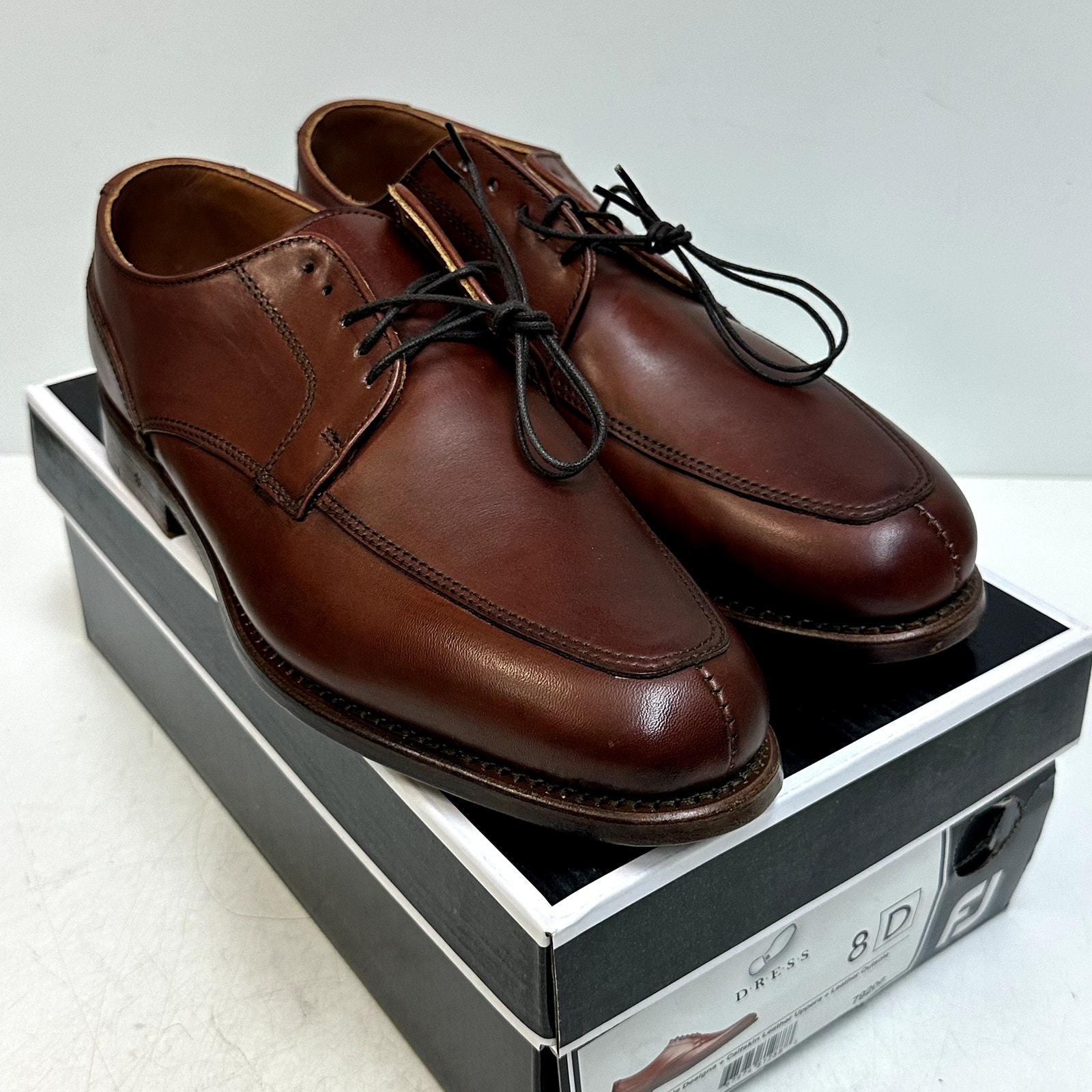 Nib Rancourt & Co. X Footjoy Split Toe Derby Dress Shoe Brown Calf 79206 8 D — image 4 of 8